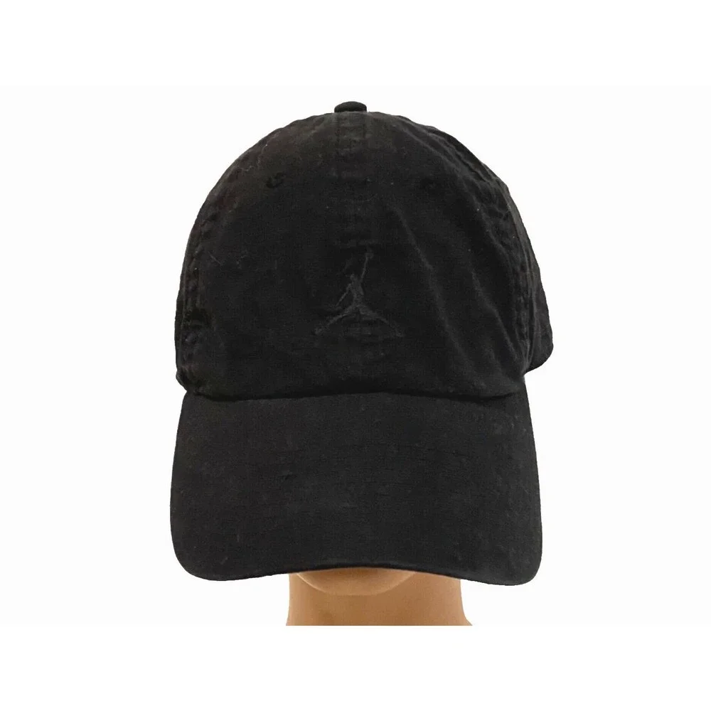 Jordan Jumpman Adjustable Hat Black Embroidered Logo Strapback Baseball Cap